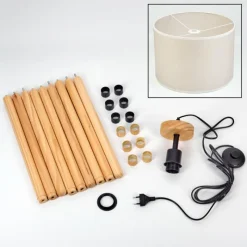 Lampes En Tissu-hofstein Bassagoda Lampadaire Écru, 1 lumière