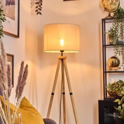 Lampes En Tissu-hofstein Bassagoda Lampadaire Écru, 1 lumière