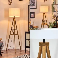 Lampes En Tissu-hofstein Bassagoda Lampadaire Écru, 1 lumière