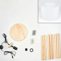 Lampes En Tissu-hofstein Bassagoda Lampadaire Écru, 1 lumière