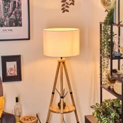 Lampes En Tissu-hofstein Bassagoda Lampadaire Écru, 1 lumière