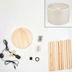 Lampes En Tissu-hofstein Bassagoda Lampadaire Écru, 1 lumière