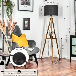 Lampes En Tissu-hofstein Bassagoda Lampadaire Écru, 1 lumière