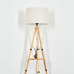 Lampes En Tissu-hofstein Bassagoda Lampadaire Écru, 1 lumière