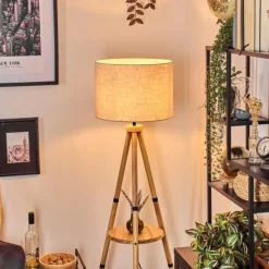 Lampes En Tissu-hofstein Bassagoda Lampadaire Écru, 1 lumière