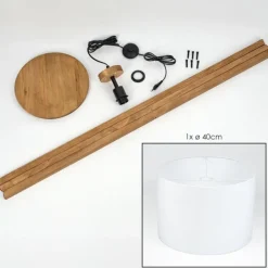 Lampes En Tissu-hofstein Bassagoda Lampadaire Écru, 1 lumière