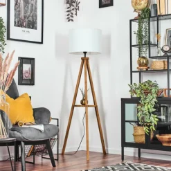 Lampes En Tissu-hofstein Bassagoda Lampadaire Écru, 1 lumière