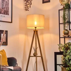 Lampes En Tissu-hofstein Bassagoda Lampadaire Écru, 1 lumière