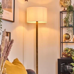 Lampes En Tissu-hofstein Bassagoda Lampadaire Écru, Noir, 1 lumière