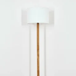 Lampes En Tissu-hofstein Bassagoda Lampadaire Écru, Noir, 1 lumière