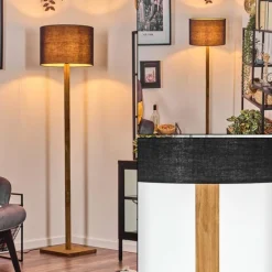 Lampes En Tissu-hofstein Bassagoda Lampadaire Écru, Noir, 1 lumière