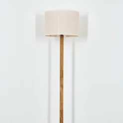 Lampes En Tissu-hofstein Bassagoda Lampadaire Écru, Noir, 1 lumière