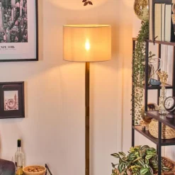 Lampes En Tissu-hofstein Bassagoda Lampadaire Écru, Noir, 1 lumière