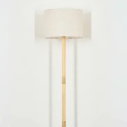 Lampes En Tissu-hofstein Bassagoda Lampadaire Écru, Noir, 1 lumière