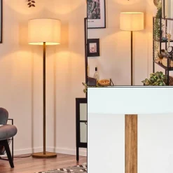 Lampes En Tissu-hofstein Bassagoda Lampadaire Écru, 1 lumière