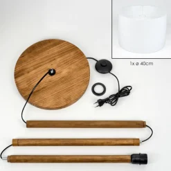 Lampes En Tissu-hofstein Bassagoda Lampadaire Écru, 1 lumière