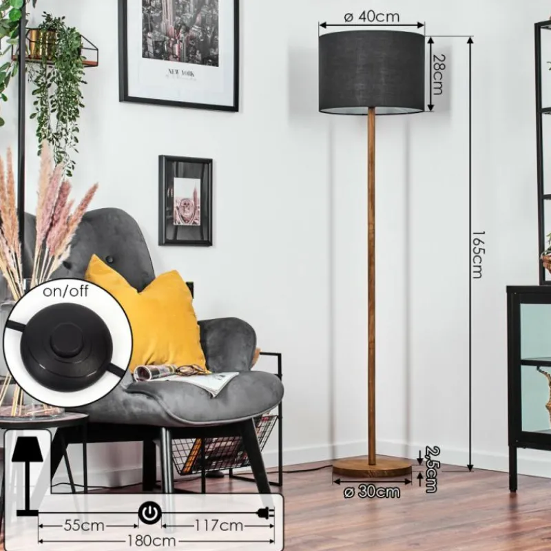 Lampes En Tissu-hofstein Bassagoda Lampadaire Écru, 1 lumière