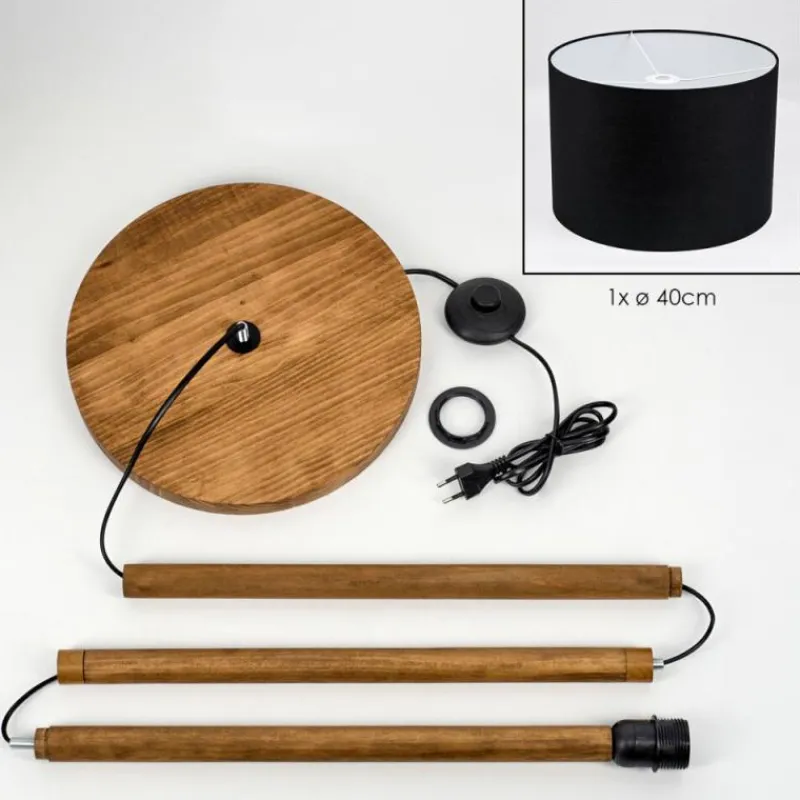 Lampes En Tissu-hofstein Bassagoda Lampadaire Écru, 1 lumière