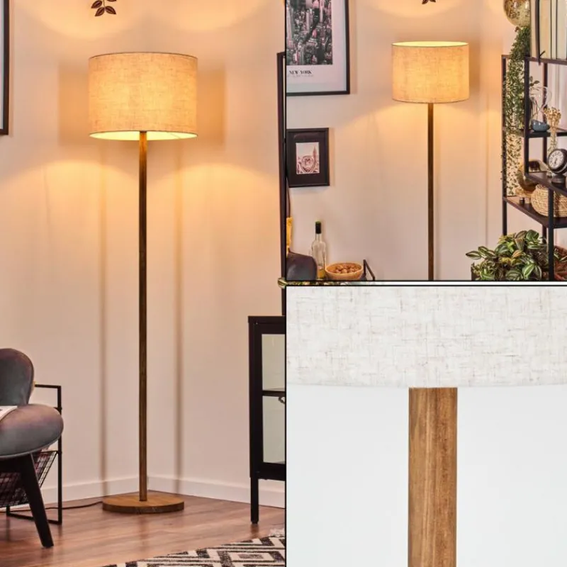 Lampes En Tissu-hofstein Bassagoda Lampadaire Écru, 1 lumière