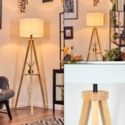 Lampes En Tissu-hofstein Bassagoda Lampadaire Écru, 1 lumière