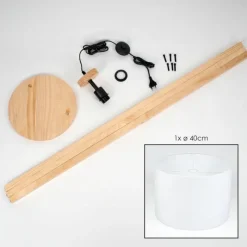 Lampes En Tissu-hofstein Bassagoda Lampadaire Écru, 1 lumière