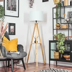 Lampes En Tissu-hofstein Bassagoda Lampadaire Écru, 1 lumière