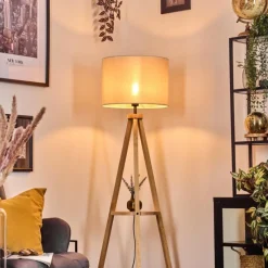 Lampes En Tissu-hofstein Bassagoda Lampadaire Écru, 1 lumière