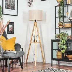 Lampes En Tissu-hofstein Bassagoda Lampadaire Écru, 1 lumière