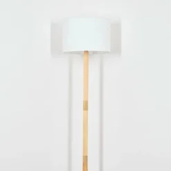 Lampes En Tissu-hofstein Bassagoda Lampadaire Écru, Noir, 1 lumière