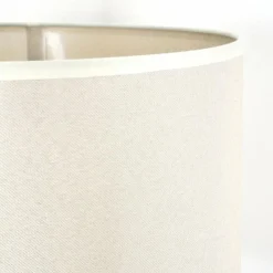 Lampes En Tissu-hofstein Bassagoda Lampadaire Écru, Noir, 1 lumière