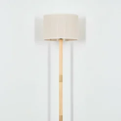 Lampes En Tissu-hofstein Bassagoda Lampadaire Écru, Noir, 1 lumière