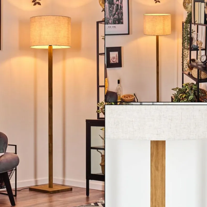 Lampes En Tissu-hofstein Bassagoda Lampadaire Écru, 1 lumière