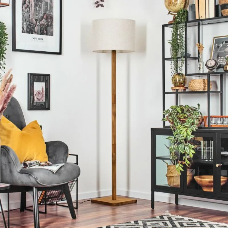 Lampes En Tissu-hofstein Bassagoda Lampadaire Écru, 1 lumière