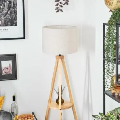 Lampes En Tissu-hofstein Bassagoda Lampadaire Écru, 1 lumière