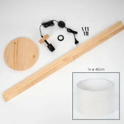 Lampes En Tissu-hofstein Bassagoda Lampadaire Écru, 1 lumière