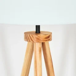 Lampes En Tissu-hofstein Bassagoda Lampadaire Écru, Noir, 1 lumière