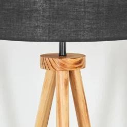 Lampes En Tissu-hofstein Bassagoda Lampadaire Écru, Noir, 1 lumière