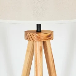 Lampes En Tissu-hofstein Bassagoda Lampadaire Écru, Noir, 1 lumière