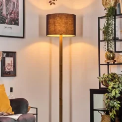 Lampes En Tissu-hofstein Bassagoda Lampadaire Écru, Noir, 1 lumière