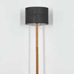 Lampes En Tissu-hofstein Bassagoda Lampadaire Écru, Noir, 1 lumière