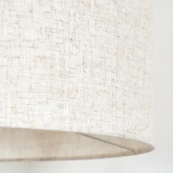 Lampes En Tissu-hofstein Bassagoda Lampadaire Écru, Noir, 1 lumière