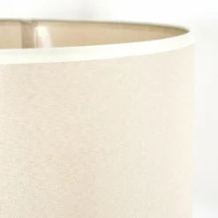 Lampes En Tissu-hofstein Bassagoda Lampadaire Écru, Noir, 1 lumière