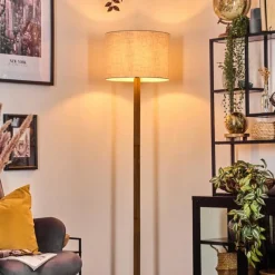 Lampes En Tissu-hofstein Bassagoda Lampadaire Écru, Noir, 1 lumière