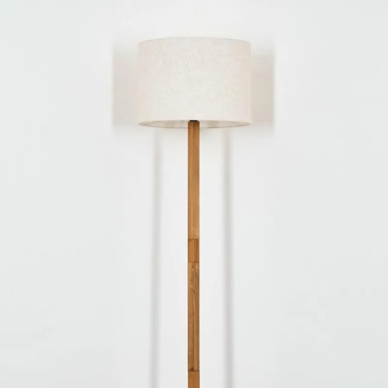 Lampes En Tissu-hofstein Bassagoda Lampadaire Écru, Noir, 1 lumière