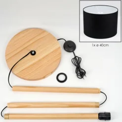 Lampes En Tissu-hofstein Bassagoda Lampadaire Écru, 1 lumière