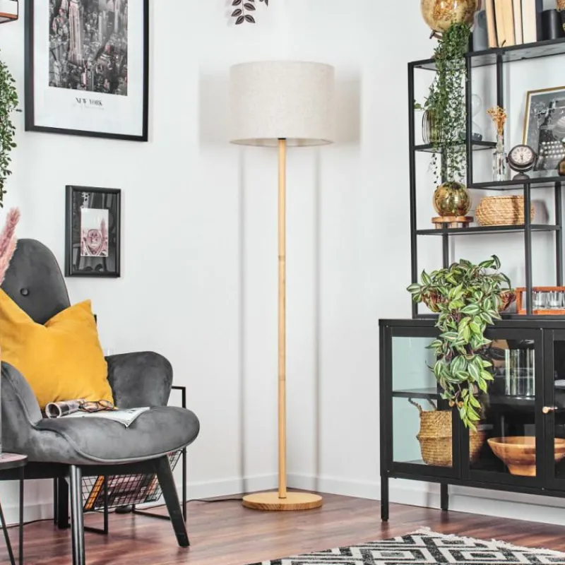 Lampes En Tissu-hofstein Bassagoda Lampadaire Écru, 1 lumière