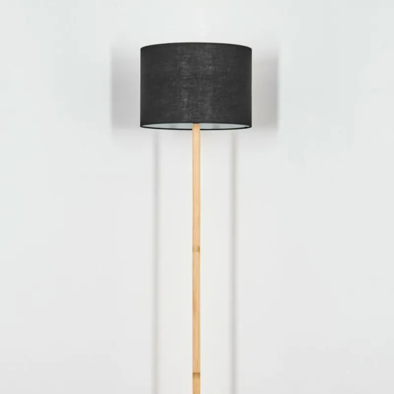 Lampes En Tissu-hofstein Bassagoda Lampadaire Écru, Noir, 1 lumière