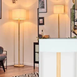 Lampes En Tissu-hofstein Bassagoda Lampadaire Écru, 1 lumière