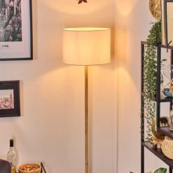 Lampes En Tissu-hofstein Bassagoda Lampadaire Écru, 1 lumière