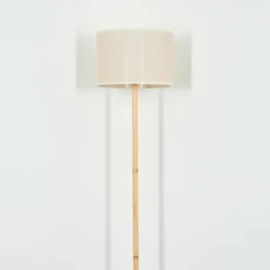 Lampes En Tissu-hofstein Bassagoda Lampadaire Écru, Noir, 1 lumière